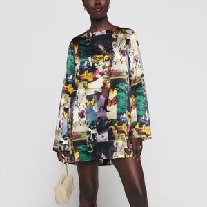 Reformation Ilyse Silk Dress
